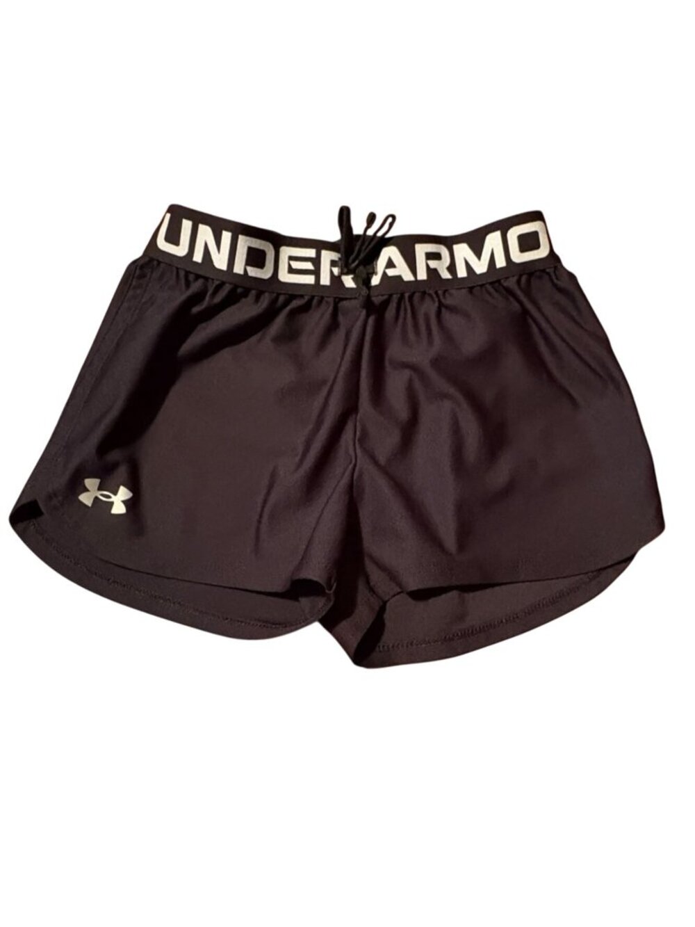 Under Armour Girls Light Weight Athletic Shorts-Black-Youth Medium-GUC